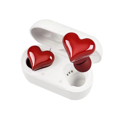 Wireless Bluetooth Heart Shaped Earphones woman Earphone Heart Earbuds