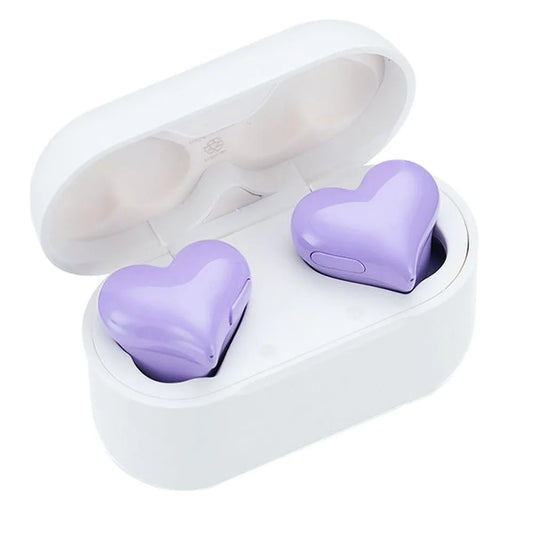 Bluetooth5.3 Wireless Headphones Heart Shaped Earphones woman Earphone